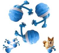Genérico Power Tail 2.0 Dog Toy, Power Tail Dog Toy, Motion Activate Rolling Ball, Interactive Toys for Aggressive Chewers, Automatic Rolling Ball Toys for Puppy/Small (Blue,3PCS)