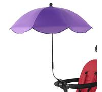 Genérico Pram Parasol - 2-3.1cm Handle Fit, Adjustable Parasol With Clamp | 8 Rib Silver Coated, Uv Protection Sunshade Canopy | Infant Pram Shade Cover For Outdoor Travel Weather Protection