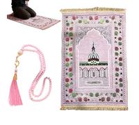 Genérico Prayer Mat - Portable Soft Religious Mat with Beads for Adults Kids | Padded Decorative Mats with Non-Slip Base, Praying Mats for Home Office Traveling Learning Teaching Daily Meditation
