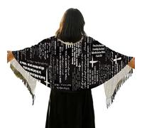 Genérico Prayer Shawl - Cotton Cloth 180 Cm, Bible Wrap, Soft Breathable Accessory | Inspiring Patterns, Scripture Scarf, Spiritual Gift For Church, Worship, Bible Study, Christmas, Reflection