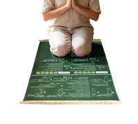 Genérico Praying Mat - 50x90cm Bilingual Educational Rug, Step by Step Prayer Learning Mat with Clear Instructions, Prayer Carpet, Kids Learning Prayers Rug for Room Home Travel School Porch Entryway