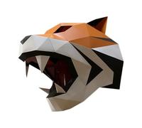 Genérico Pre-cut Siberian Tiger Animal Mask Paper Model,3D Papercraft Art Origami Costume Party Cosplay,Handmade DIY Craft