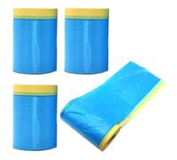 Genérico Pre Taped Masking Film - Paint Protection Sheeting with Adhesive Edge for Quick Coverage | High Density Film Roll with Static Cling, Easy Tear Design for Auto Painting Home Renovation Use