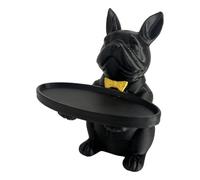 Genérico Preciosa Estatua de Perro con contenedor de Almacenamiento, Adorno de Figuras, de Dulces, Cuenco, Llavero, Cuenco para Entrada, estatuas de, decoración del hogar