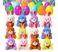 Genérico Prefilled Easter Eggs | 12 Pieces Plush Animal Toys | Easter Egg Hunt Filler | For Boys Girls Daycare Centers Birthday Holiday Playroom Nursery Bedroom Living Room Study Home Apartment