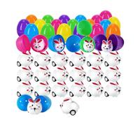 Generico Prefilled Easter Eggs - Bunny Pull Back Cars | Cute Fun Party Favors & Kids Easter Toys for Daily Play, Holidays, Festivals, Birthdays, Birthdays, Home, Travel, School, And Vacation