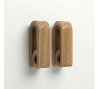 Genérico PREMIUM Pack 2 Colgadores de Toalla Adhesivos Push-Lock - Gancho de Baño Minimalista Sin Taladro - Sujeción Automática Antideslizante para Toallas y Trapos (Diseño Moderno Acanalado)