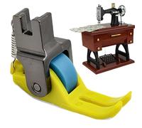 Generico Prensatelas para coser a rodillo, pies para rueda de paseo con aguja individual de 1,57 × 0,63 pulgadas | Multifuncional para máquinas de coser para denim y cuero, aptos para uso con máquinas