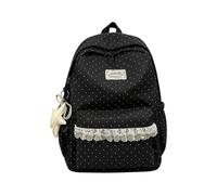 Genérico Preppy Backpack - 410g Lightweight Large Capacity Lace Schoolbag | Cute Aesthetic Backpack for School Zoo Parties Park Garden Camping Picnic Walking Tablets Textbooks Snacks Toys