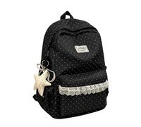 Genérico Preppy Lace Backpack 43cm Star Print Large Capacity Waterproof Bag