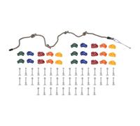 Genérico Presas de Escalada con Cuerda 50 Piezas Multicolor,Actividades al Aire Libre,Escalada-3094306