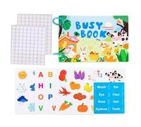Genérico Preschool Activity Book - Paper Compact | Sensory Learning Activity Cognitive Skills Interactive | Educational Fun Development Indoor Playtime For Boys Girls Ages 1-5 Home Family Use
