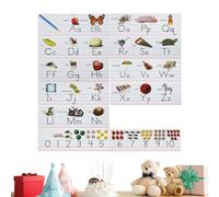 Genérico Preschool Alphabet Bulletin Board Sets, Letter Learning Wall Cards, Educational Display Kit, Classroom Decoration Posters for Early Education Kindergarten Activity Area School Daycare Center