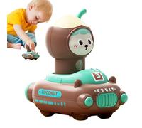 Genérico Press Go Car Toys - Cartoon Fruit Themed Racing Vehicles Interactive Play, Cognitive Educational Car Set with Rotating Head, Preschool Learning Toy for, Multicolor, 4.09 Inches