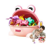 Genérico Press Jumping Frog - Juego De Juguetes De Rana Que Rebota, Juguetes De De Sapo Saltador con Empuje De Dedo, Interactivos | para Regalos De Fiesta para Niños De Colores Variados,