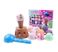Genérico Pretend Ice Cream Toys | Ice Cream Scoop Toys | Ice Cream Cone Play Set | Interactive Ice Cream Stacking Toy | Adorable Ice Cream Stacking Toy | Portable Pretend Ice Cream Toys For Kids