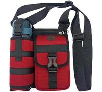 Genérico Prevalentn Shoulder Bags with Water Bottle Holder, Prevalentn Multi Compartment Lightweight Outdoor Travel Crossbody Bag (Red)