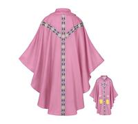 Genérico Priest Costume Men, Catholic Priest Chasuble, Religious Mass Vestments 500g Professional Church Supplies Daily Religious Kit Modern Prayer Space Items Clergy Apparel Guard