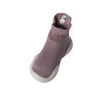 Genérico Primeros Zapatos elásticos para niños pequeños Calcetines sólidos Interiores bebés andadores Informales (Purple, 26)