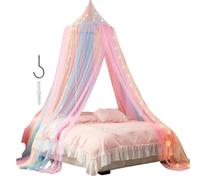 Genérico Princess Bed Net - Rainbow Dome Canopy Breathable Hanging Cover