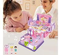 Genérico Princess Castle dollhous - Musical Lights toddlerr Playset, Interactive Pink Dream Furniture, Dancing Doll House Play Set | Creativee Imaginative Activity, Decorative Collectible