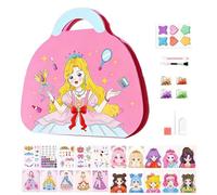 Genérico Princess Glam Magic Kit, Gem Painting Sparkly Fun Toys, Foil Art Dress-Up Games, for Birthday, Christmas, Party, Garden, Indoor, Holiday, Home, Room, Travel
