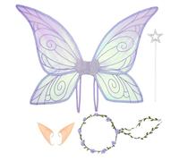 Genérico Princess Wings, Fairy Costume Wings, Cosplay Angel Wings, Lightweight Fabric Build, Comfortable Elastic Straps, Party Dress Up Halloween Use, 25.2x16.93 Inches, 1 Piece