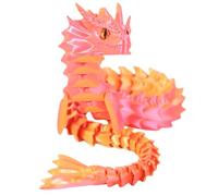 Genérico Printed Dragon Figure - Movable Joint Toy, Stress anxietysRelief, Interactive Desk Playset for Children Teens Adults | Educational Creative Fidget, Birthday Gift for Friends Family