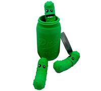 Genérico Printed Pickle Fidget Toys, Funny Pickle Figures, Movable Articulating Joints Stress Reliefs Toy with Openable Mouth, Fun Handheld Fidgets Figure for Kids Adults Present, Green