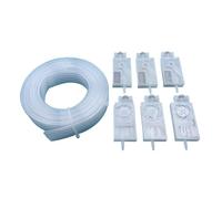 Genérico Printer Accessories, Línea de Manguera de Tubo de Tinta de 2 Metros y 6 Colores con Tuercas de Tornillo Amortiguador, Compatible con Epson XP600 TX800(Model F)