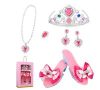 Genérico Prinzessinnen-Schmuckset Zum Spielen | 5-teiliges Rollenspiel-Set | Prinzessinnen-Schuhset | Für Spielzeit, Geburtstag, Halloween, Feiertage, Aufführungen, Schulveranstaltungen