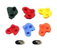 Genérico Prises D’Escalade Enfant 6 Pièces 10 Cm + Cordes 2 M Accessoires Muraux Sécurisés Jeu Extérieur Intérieur | Blocs Escalade Arbre Jardin Développement Motricité