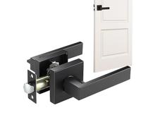 Genérico Privacy doorLevers - Interior doorHandles, Reversible Flat Lever Design | Bedroom Bathroom Residence doorHardware, Home, Apartment, Office, Modern Style, Construction, Easy Mounting, Secure