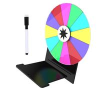 Genérico Prize Spin Wheel, Tabletop Turntable, 12 Slot Game Board, Dry Erase, Stable Base Stand, Smooth Action, Reusable Design, Easy Setup, Fun Engagement, Perfect for Events, Trade Shows