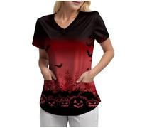 Genérico Problema Resuelto Camiseta, Estoy bien Camisa Sangrienta Mujeres, Problema Sangriento Resuelto, Mujeres Divertidas Halloween Horror Ropa Regalo Salpicaduras Camiseta, Rojo-C., XXX-Large