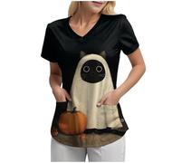 Genérico Problema Resuelto Camiseta, Estoy bien Camisa Sangrienta Mujeres, Problema Sangriento Resuelto, Mujeres Divertidas Halloween Horror Ropa Regalo Salpicaduras Camiseta, beige, XXX-Large