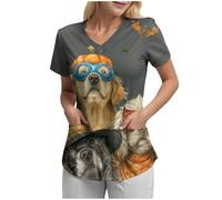 Genérico Problema Resuelto Camiseta, Estoy bien Camisa Sangrienta Mujeres, Problema Sangriento Resuelto, Mujeres Divertidas Halloween Horror Ropa Regalo Salpicaduras Camiseta, Gris Foncé-A, XXX-Large