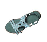 Genérico Productos de sandalias femeninas con diseño elegante para uso diario y playa sin necesidad de etiqueta (Green, 40)