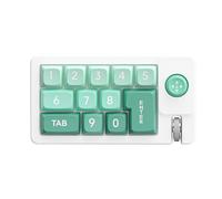 Genérico Programmable Keyboard, Mechanical Editing Keyboard with Joystick, PC Accessory, OneHanded RGB Number Pad Hot-Swappable for Music Production, Typing, Trading, GamingSetup, Green