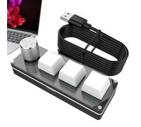 Genérico Programmable Keypad Keyboard, Silent Mechanical Key, Customizable Macro Hotkeys with USB Connection, Compact 1 Piece Black for Office, Work, Study, Computer Use