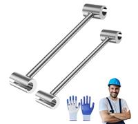 Genérico Prosperousk Door Hinge Adjustment Tool, Hinges Gap Adjusting Wrench, Upgraded Steel Double-ended Door Hinge Repair Wrench, Heavy Duty Door Hinge Repair Tool for Residential Home (S+L)
