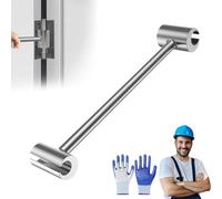 Genérico Prosperousk Door Hinge Adjustment Tool, Hinges Gap Adjusting Wrench, Upgraded Steel Double-ended Door Hinge Repair Wrench, Heavy Duty Door Hinge Repair Tool for Residential Home (L)