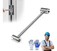 Genérico Prosperousk Door Hinge Adjustment Tool, Hinges Gap Adjusting Wrench, Upgraded Steel Double-ended Door Hinge Repair Wrench, Heavy Duty Door Hinge Repair Tool for Residential Home (S)