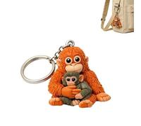 Genérico Protect Punch The Monkey Llavero, Lindo Mono Sosteniendo Llavero de Peluche, Colgante de Orangután Grande, Decoración de Perforación 3D, para Mochila, Monedero, Llaves de Coche (1PCS)