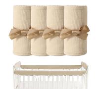 Genérico Protector de Barandilla para Cuna,2 Piezas con Correas Ajustables - Envoltura para Barandilla de Cama - para Dormitorio Salón Épocas Cálidas Ambientes Interiores