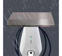 Genérico Protector de Techo para estación de Carga de vehículos eléctricos Resistente a la Intemperie, Protector de Poste de Carga de Acero Inoxidable, Cubierta para Toma de Cargador de vehículos elé