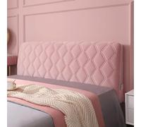Genérico Protector de Terciopelo Suave Cabeceros Cama 150 para tamaño Completo, Acolchado Cabecero Cama 180, a Prueba de Polvo para decoración de Dormitorio Rosa Reina: 160 cm (63")