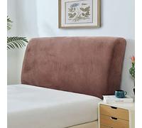 Genérico Protectora elástica de Terciopelo Cabeceros Cama 150 Queen California King Cabecero Cama 180 a Prueba de Polvo para decoración de Dormitorio Camello Longitud del Cabezal (47"-55")