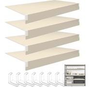 Genérico Protectores de estantes de Alambre Color Beige - 4 Piezas para organización de despensa y Armario, 51 cm de Ancho x 96,5 cm de Largo, Protectores de estantes de Alambre de Madera duraderos p