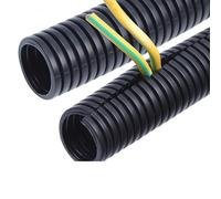 Genérico Protectores Flexibles del cordón de Las Cubiertas Flexibles del conducto de la gestión de Cables de la tubería del Telar del Alambre Partido de 0.22~1.88"-16.4ft(Closed Mouth,1.89in/4.8cm)